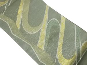 紗 抽象模様織出し袋帯